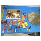 marble,drill bits,lock,tools & items