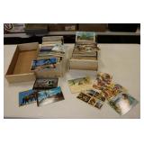 2 boxes of postcards
