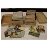 2 boxes of postcards