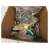 box of costume jewelry