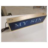 my sin lighted sign(cord is cut off)