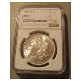 1884-O morgan silver dollar