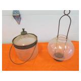 glass wire bale jar & glass item