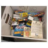 box of ballcards & items
