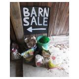 partial chemicals,ice melt & sign