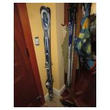 omni snow skis & poles