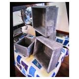 4 galvanized decorator pcs