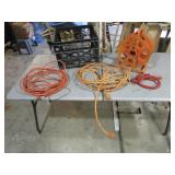ext. cords,reel & milk crate