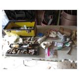 toolbox,plumbing items & all brass pcs