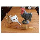 chicken,mask,wood pc & umbrella