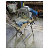 ryobi 10" miter saw w/workmate stand(works)
