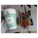 bucket & screwdrivers