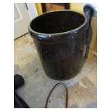 brown stoneware crock