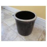 brown stoneware crock