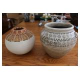 2 pottery bowls incl:thailand