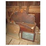 antique bed & mirrors