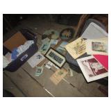 tote,old paper goods & wall pictures