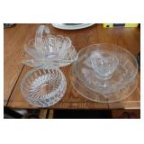 glass bowls & basket