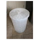 white wicker hamper