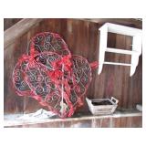 heart decorations,wall shelf & wood basket