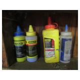 4 containers of partial chalk