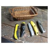 box cutters & basket