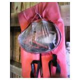 jumper cables,toolbox,life jacket & items