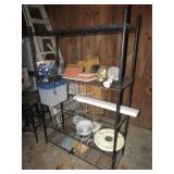 metal shelfs & all items on it