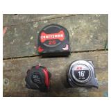 3 tape measures incl:craftman