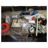 chalkline,hammer,net & items