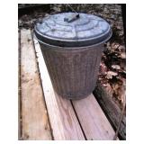 smaller galvanized trash can
