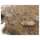 kids sled w/wheels on bottom