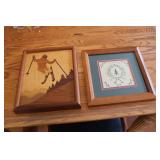 2 wall hangings incl:skier