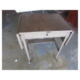 2 metal typewriter stands