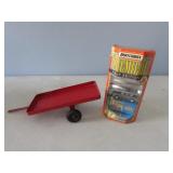 metal toy flatbed trailer & matchbox toy w/box