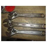 3 adjustable wrenches