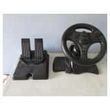 V3 gaming system steering wheel & foot pedals