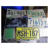 old license plates incl:indiana & arizona