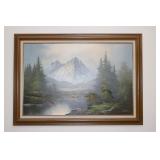 oil on canvas mountain picture by Spencer