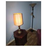 floor & table lamps & end table