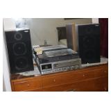 panasonic stereo/record player w/speakers