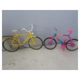 2 barbie bikes