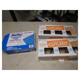 3 partial boxes of plastic forks & knives