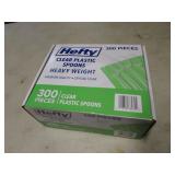 full box of hefty plastic spoons