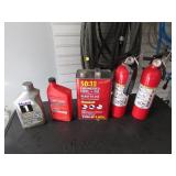 2 fire ext. & almost empty items