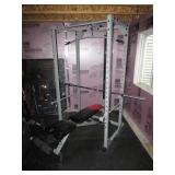 weight bench,rack & bar