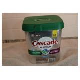full container of cascade dishwasher soap
