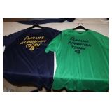 2 notre dame t-shirts