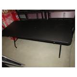 6 ft black plastic table