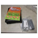 weed barrier fabric & stakes